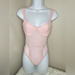 Forever 21 Blush Lace Bodysuit